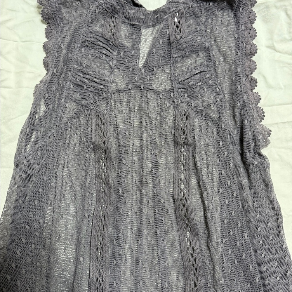 Free People Lace High Neck sleeveless top -M